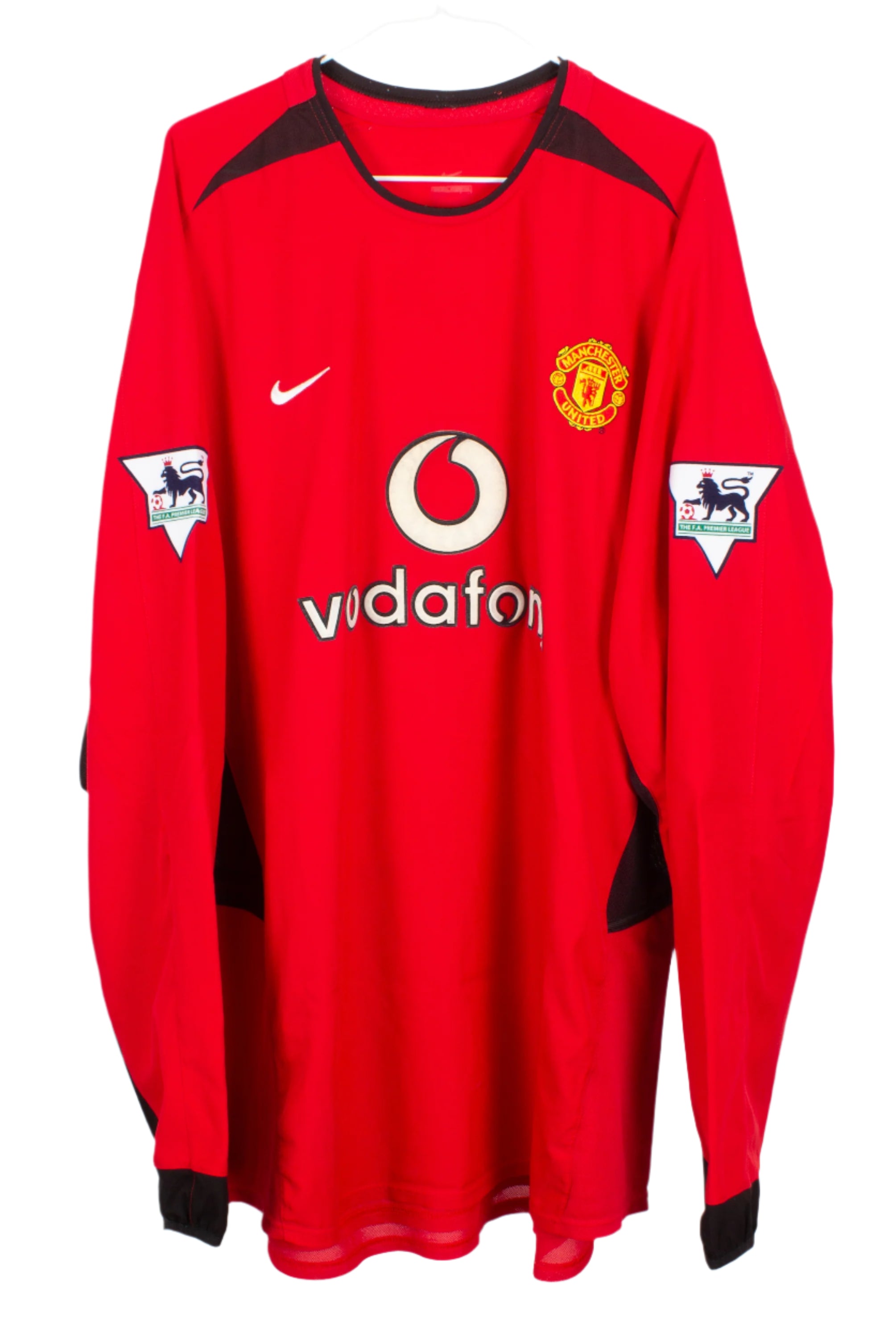 Manchester United 2002/04 L/S Home Shirt (Beckham #7) [Excellent 10/10 (XXL)