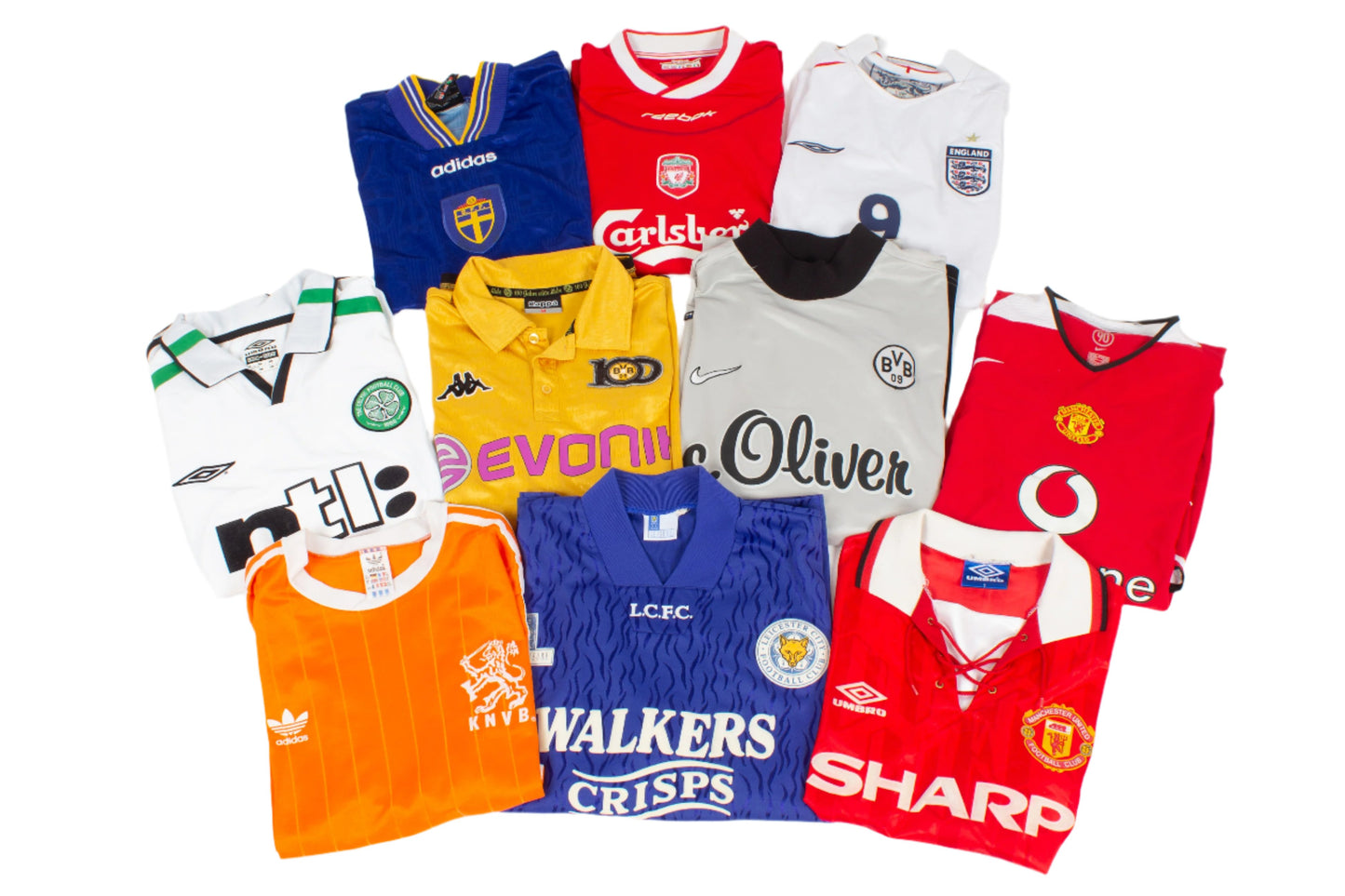 Vintage Football Shirts x10 Premium Bundle