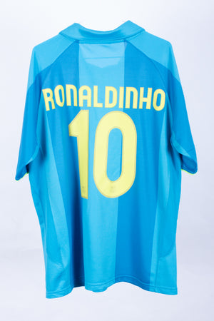 2004-05 Barcelona Third Shirt #10 RONALDINHO (Excellent) L