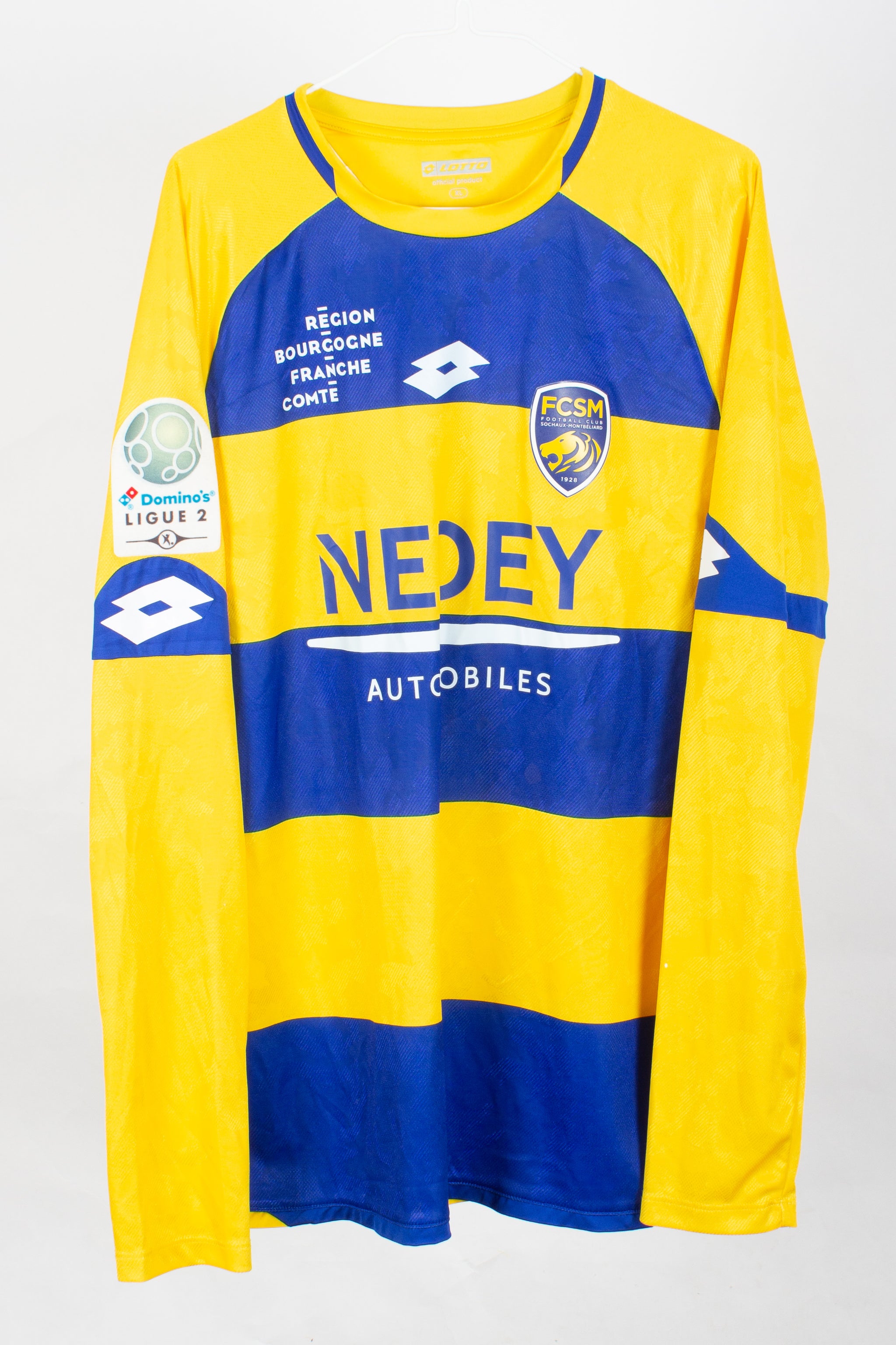 FC Sochaux-Montbeliard 2018/19 L/S Home Shirt (Etoundi #28) (XL)