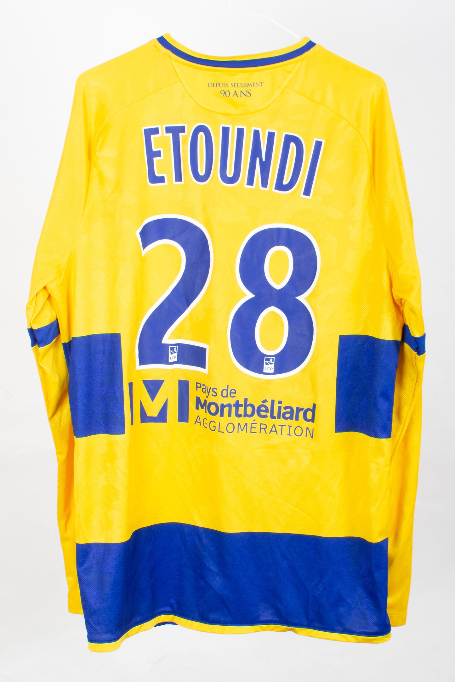 FC Sochaux-Montbeliard 2018/19 L/S Home Shirt (Etoundi #28) (XL)