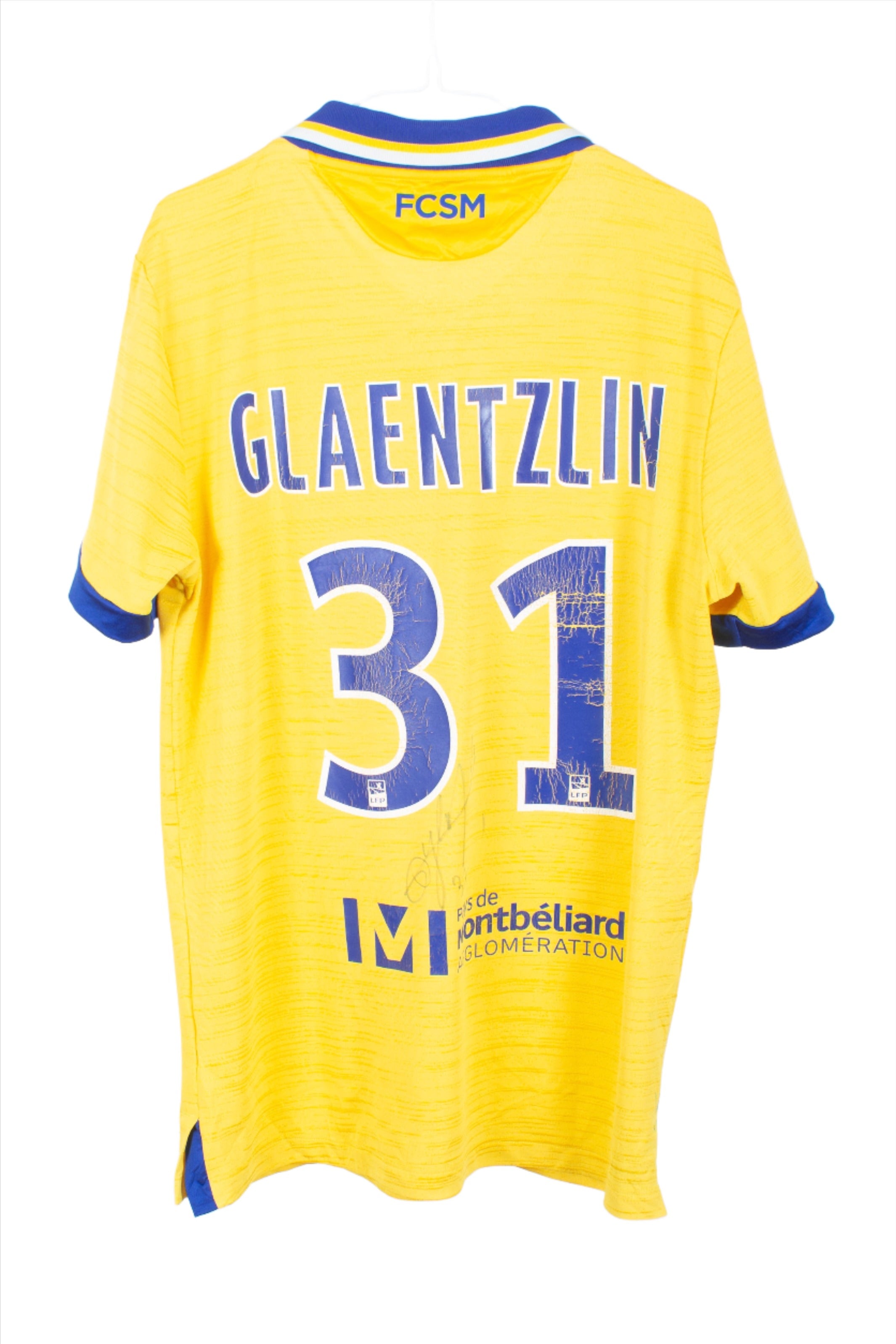 FC Sochaux-Montbeliard 2019/20 *Signed Player Issue* Home Shirt (Glaentzlin #31) (M)